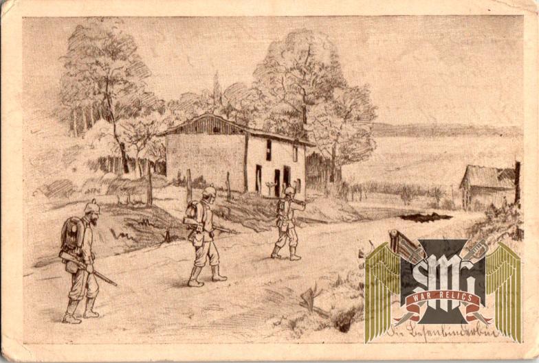 WW1 Postcard Argonne Forest poem