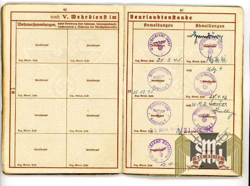 WW2 Wehrpass Infantry