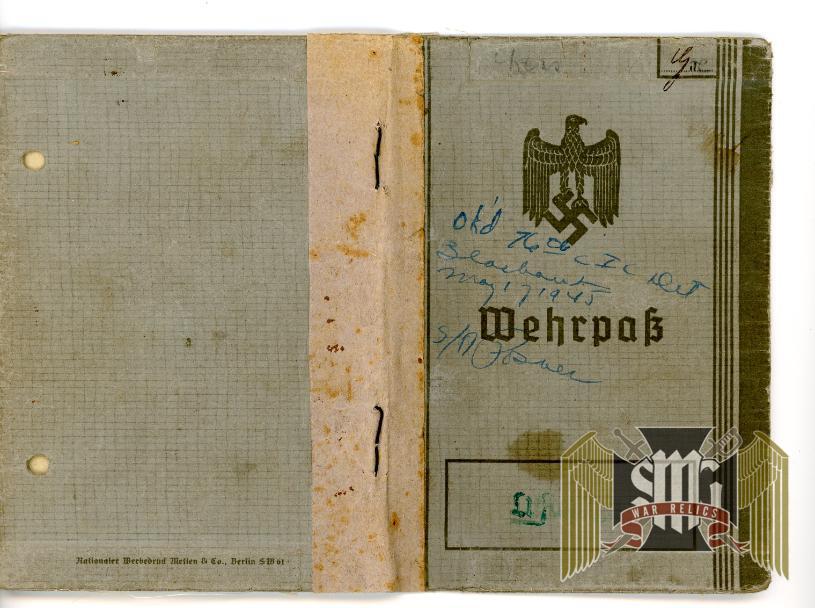 Wehrpass Erich Gress Medic Trained Early action in Poland & Denmark