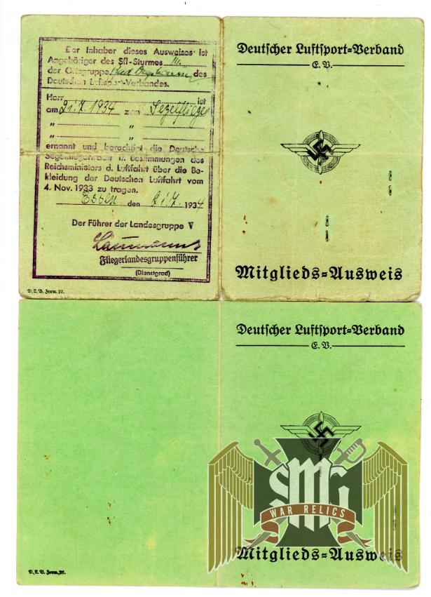 Father- Son DLV ID/member book combo (Ausweis)