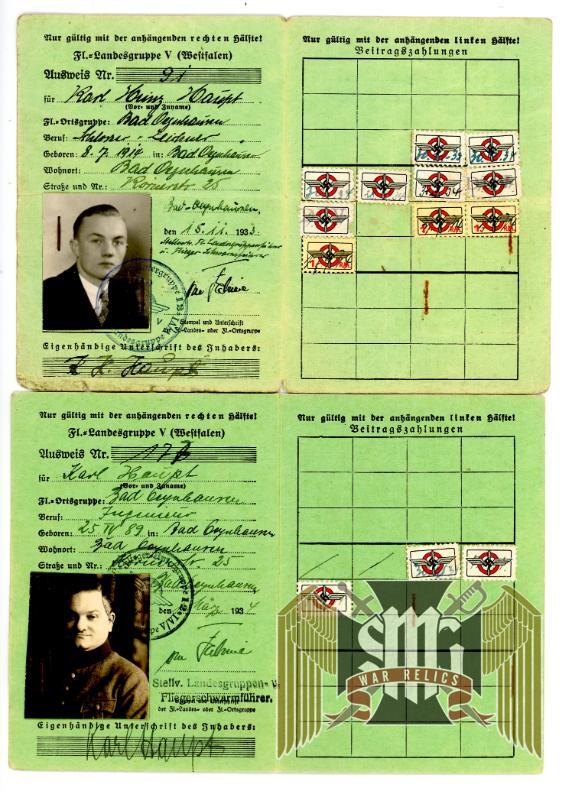 Father- Son DLV ID/member book combo (Ausweis)