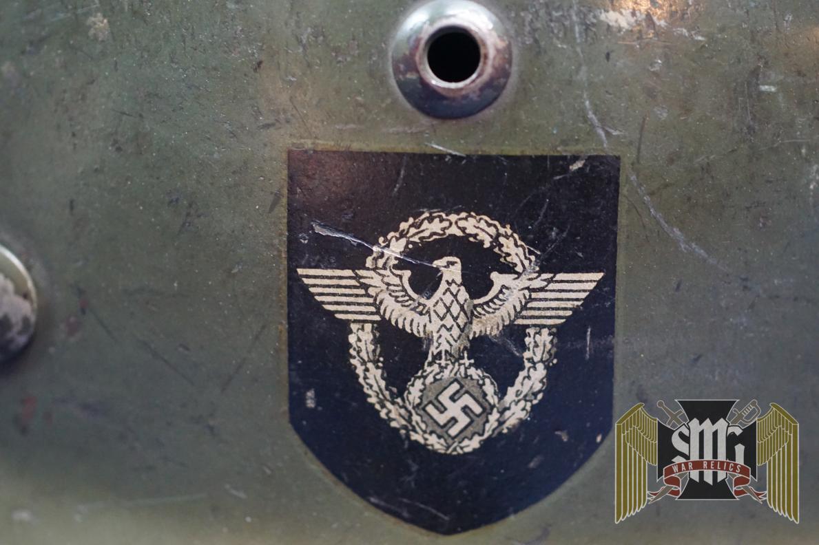 Police M-35 Double decal Helmet ET66