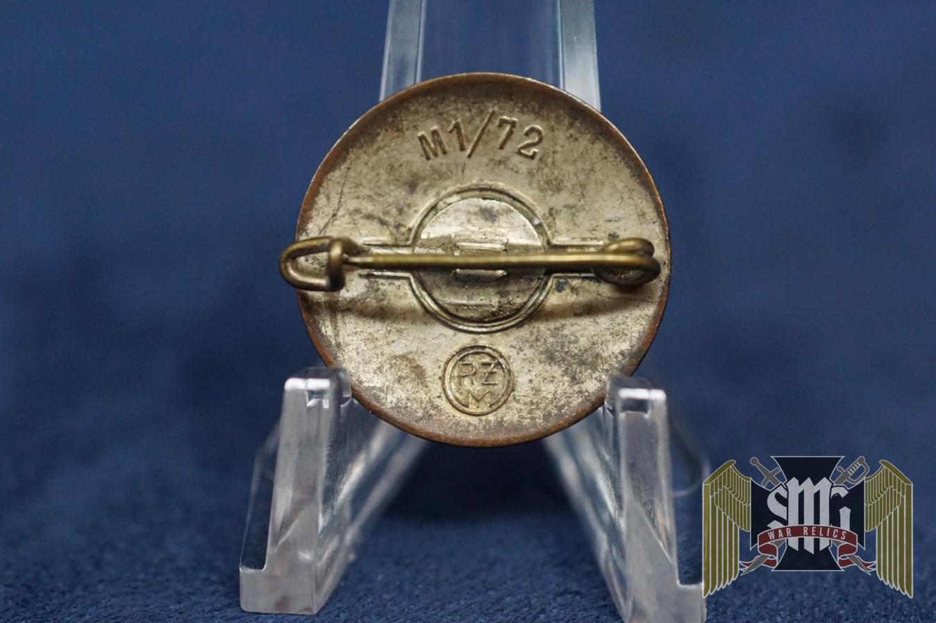 NSDAP Party Badge M1/72 – Fritz Zimmermann