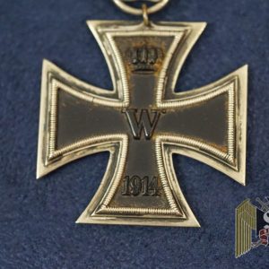 Iron Cross 1914 second class unmarked Post war Non combatant ribbon