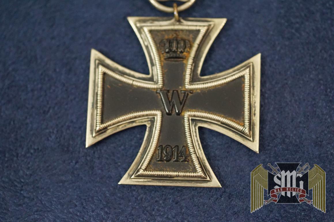 Iron Cross 1914 second class unmarked Post war Non combatant ribbon