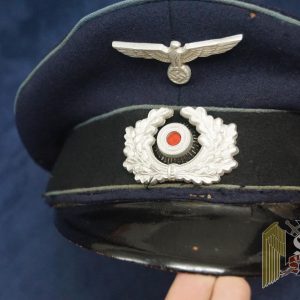 bahnschutzpolizei visor Pre War with incorrect Insignia