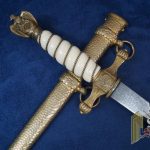 Deluxe Damascus and Ivory Navy Dagger