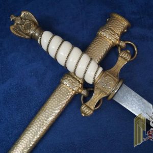 Deluxe Damascus and Ivory Navy Dagger