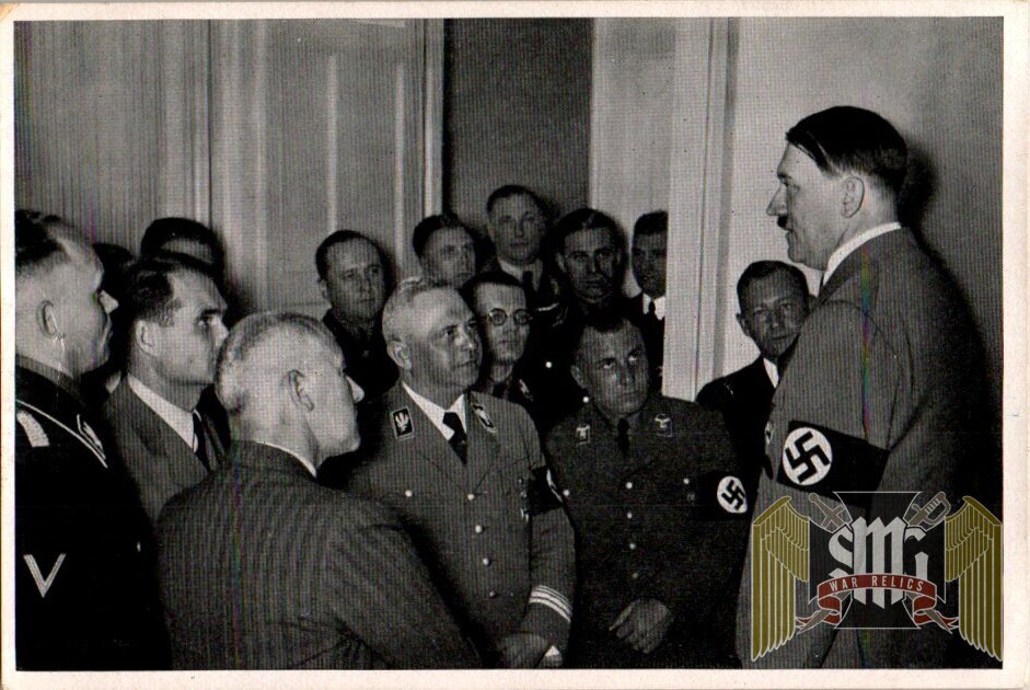 Adolf Hitler un used Cigarette Photo #198 Hitler and cronies 1936 elections