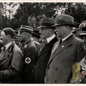 Adolf Hitler un used Cigarette Photo #124 Hitler & Goebbels at Autobahn opening
