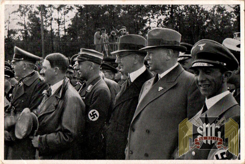 Adolf Hitler un used Cigarette Photo #124 Hitler & Goebbels at Autobahn opening