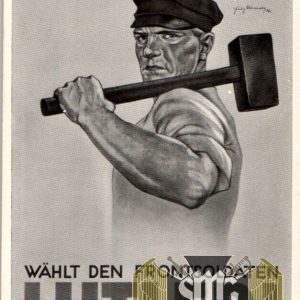 Germany Awake un used Cigarette Photo #102 Hitler Election Poster