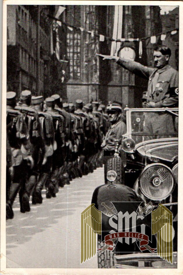 Germany Awake un used Cigarette Photo #222 Hitler Inspects SA March Nurnberg rally
