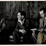 Adolf Hitler un used Cigarette Photo #72 Hitler & Goebels in the Chancellery