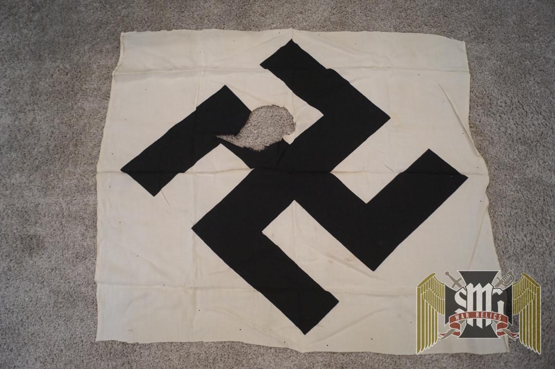 Roundel for NSDAP banner 34x34" Swastika Damaged