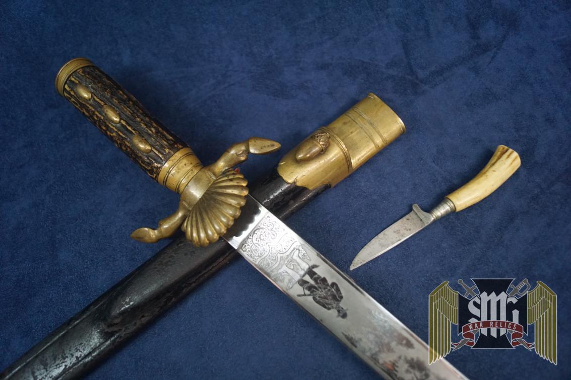 Imperial Era Hirschfanger Hunting Cutlass W/skinner