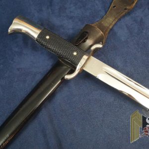 fireman's Parade Bayonet W/ Brown Frog Distributor Marked