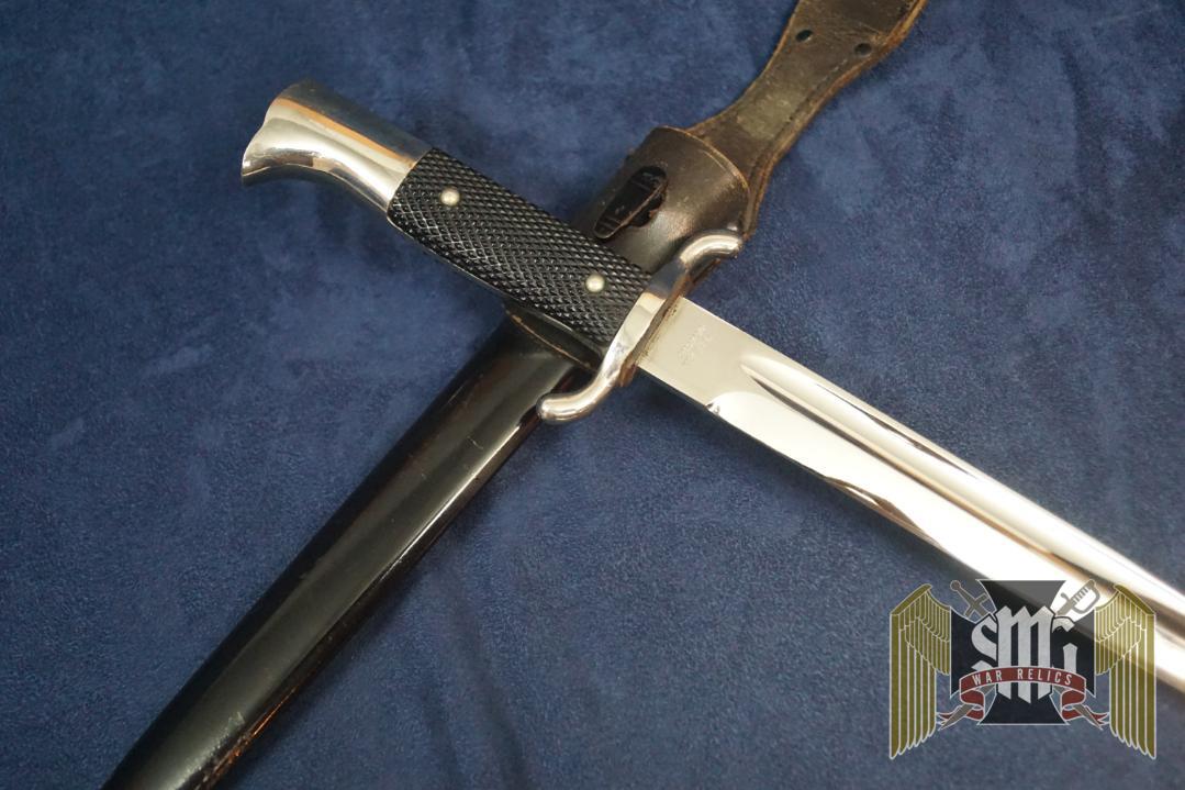 fireman's Parade Bayonet W/ Brown Frog Distributor Marked