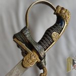 Triple Etched Presentation Lions head sword by Alcoso