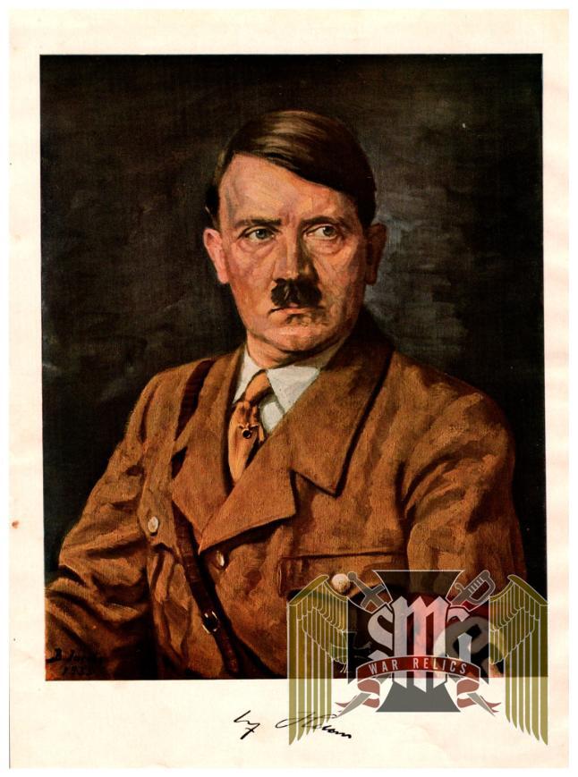 Hitler Portrait from Cigarette Album