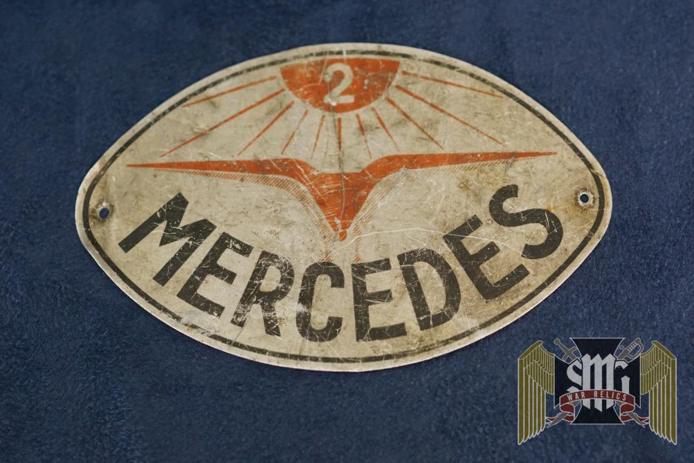 SMGO-0495 Mercedes WW2 era vehicle or part Tag 4.25x4"