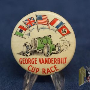 1937 George Vanderbilt Cup Race Pin