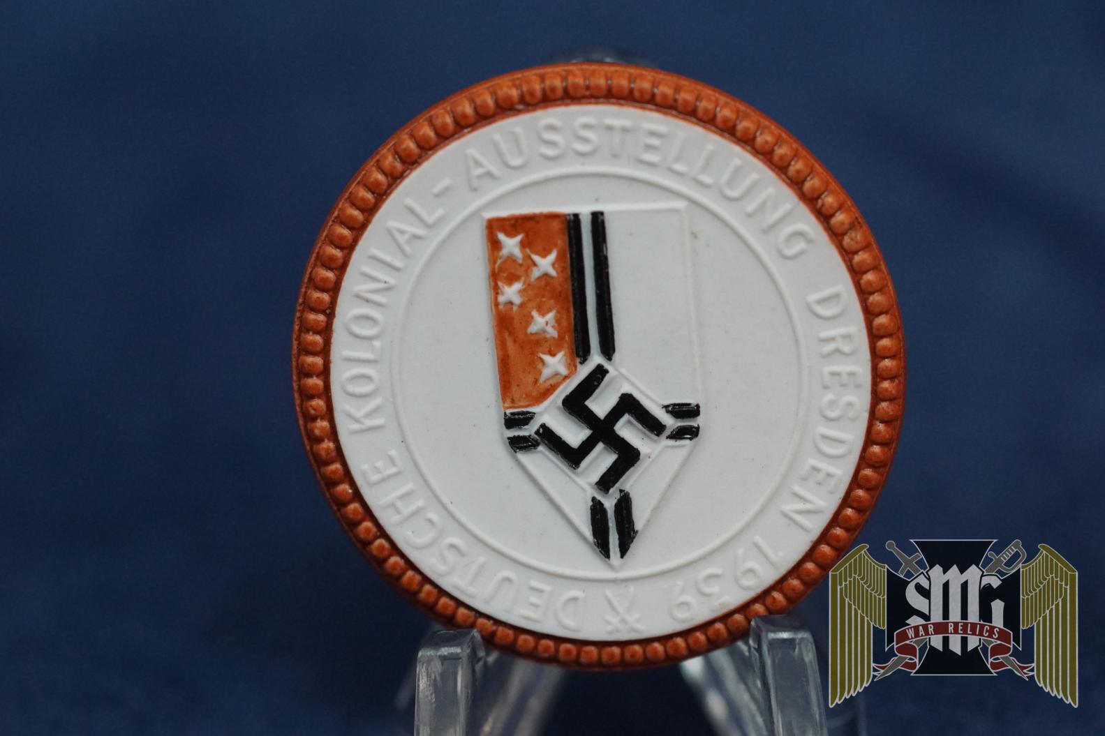 Colonial Bund Dresden 1939 Porcelain Medallion