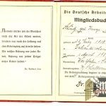 DAF Member Book for Luise Schnitz
