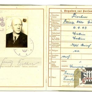Wehrpass "Franz Fischer" With Employment note and disability card
