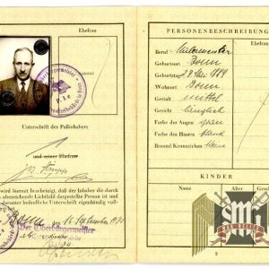 Deutsches Reich Reisepass Master Painter named Josef Krupp
