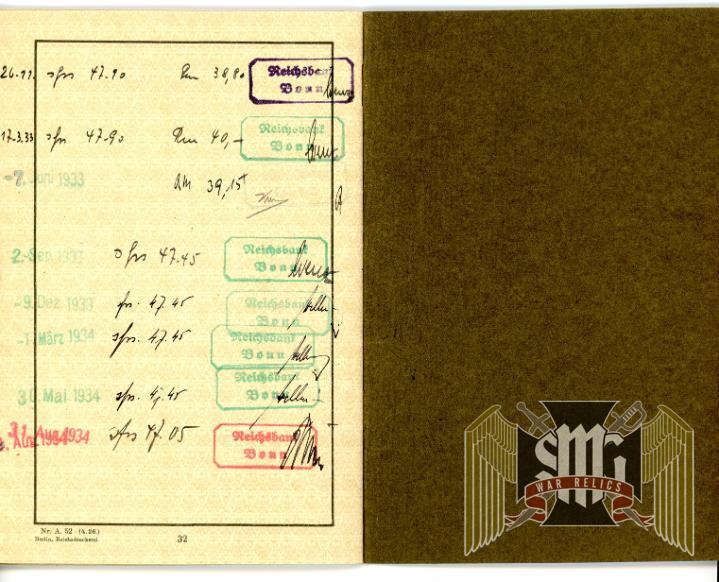 Deutsches Reich Reisepass Master Painter named Josef Krupp