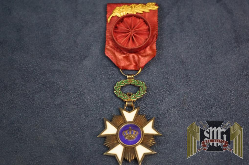 ww2 belgian order of the crown Officers Grade W/case