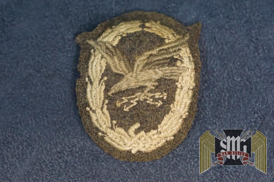 Luftwaffe Radio Operator Air Gunner Badge Padded