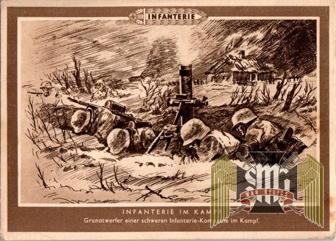 infanterie in kampf Motor Team postcard