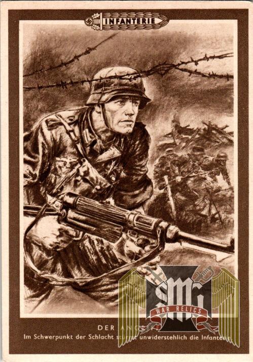 Adolf Hitler Über Allem Steht In Seiner Leistung Der Deutsche Infanterist Postcard