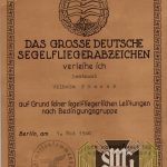 Award document for Large NFSK Gliders badge