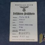 Luftwaffe Parachute inspection book (Fallschirm-Pruschein