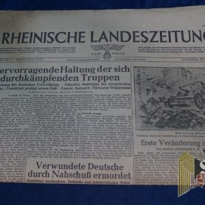 Rheinische Landeszeitung Newspaper Jan 1945