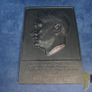 Cast Iron Hitler Plaque