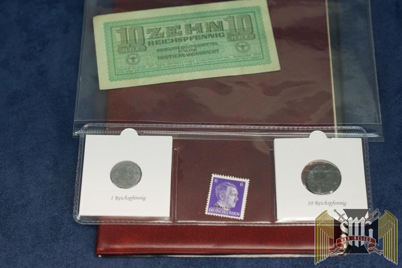 German Currency in leatherette folder