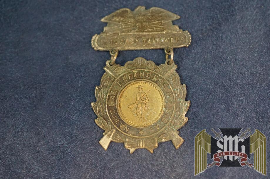 1940 ARMY MANEUVERS NATIONAL DEFENDERS OF U.S.A. MEDAL