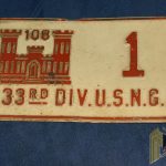 33rd Division 108th Engineers License plate