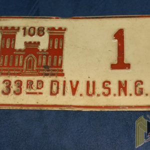 33rd Division 108th Engineers License plate