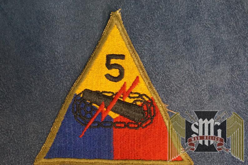 WW2 5th Armored cut edge patch