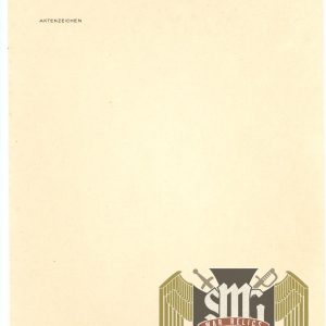 Adolf Hitler Berlin Chancellery Stationary