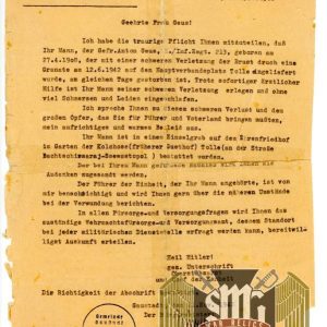 Death notices for Anton Geus 1942 and 1946 dated