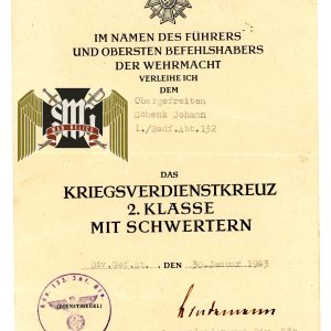 Generalmajor Fritz Lindemann Signature Hitler Assination Conspirator