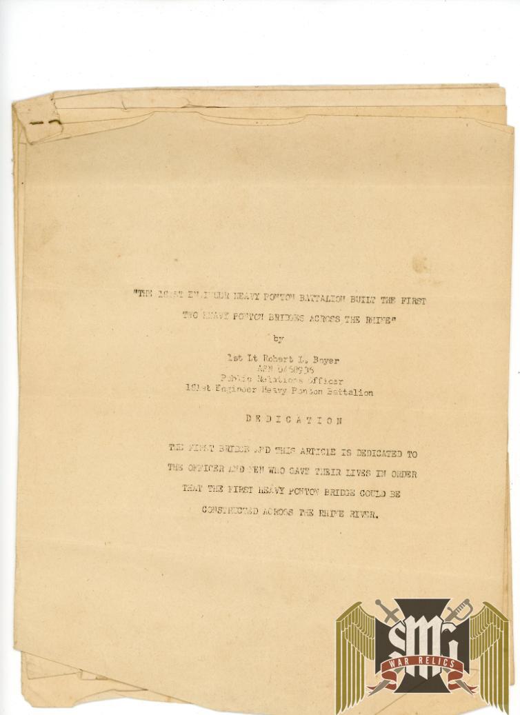 Original copy of how the First Ponto(o)n Bridge over the Rhine was made