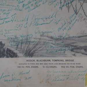 WW2 Engineers Print Of German Rozich Blackburn Tompkins Bridge Unit Signed