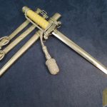 Personalized Army dagger with nickeled Fittings and Hangers